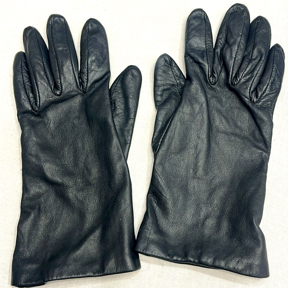 Nordstrom brand, black leather gloves, super soft